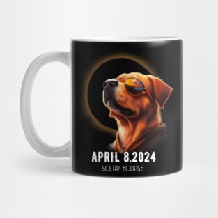 Dog watching - total solar eclipse april 2024 Mug